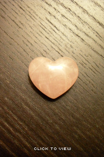 Rose Quartz, Heart, Puffy Heart, Heart Shape Quartz